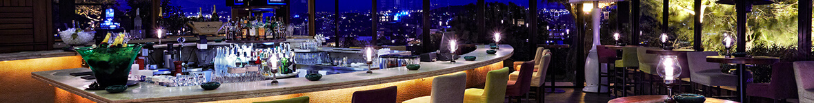 wide angle view of restaurant/bar